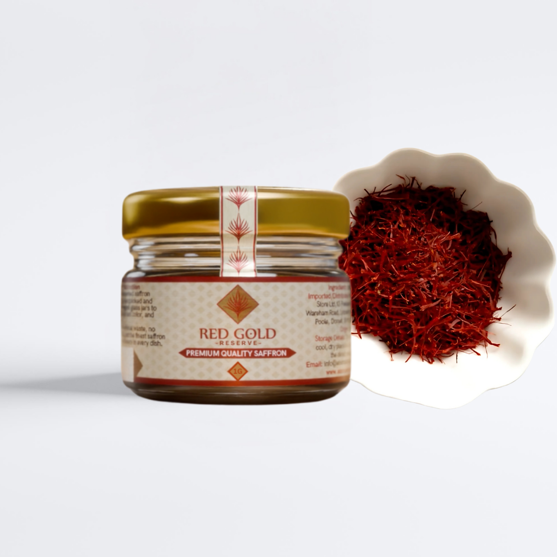 Red Gold Reserve Premium Spanish Saffron Threads – Category 1, ISO 3632 Certified | Pure, Hand-Harvested, High Crocin Content