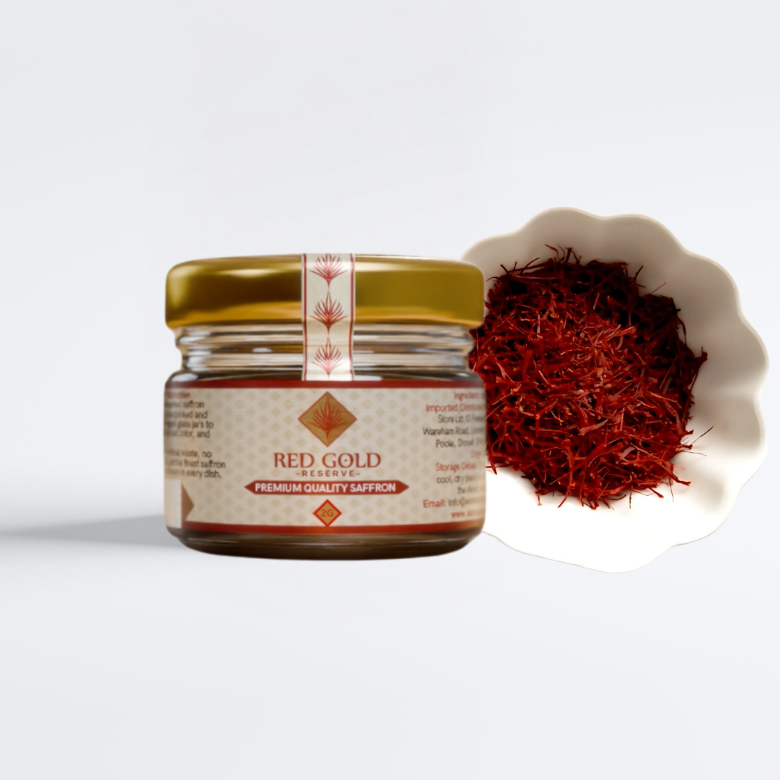 Red Gold - Reserve | 2g Premium Spanish Saffron Threads (Category 1, ISO 3632 Certified)