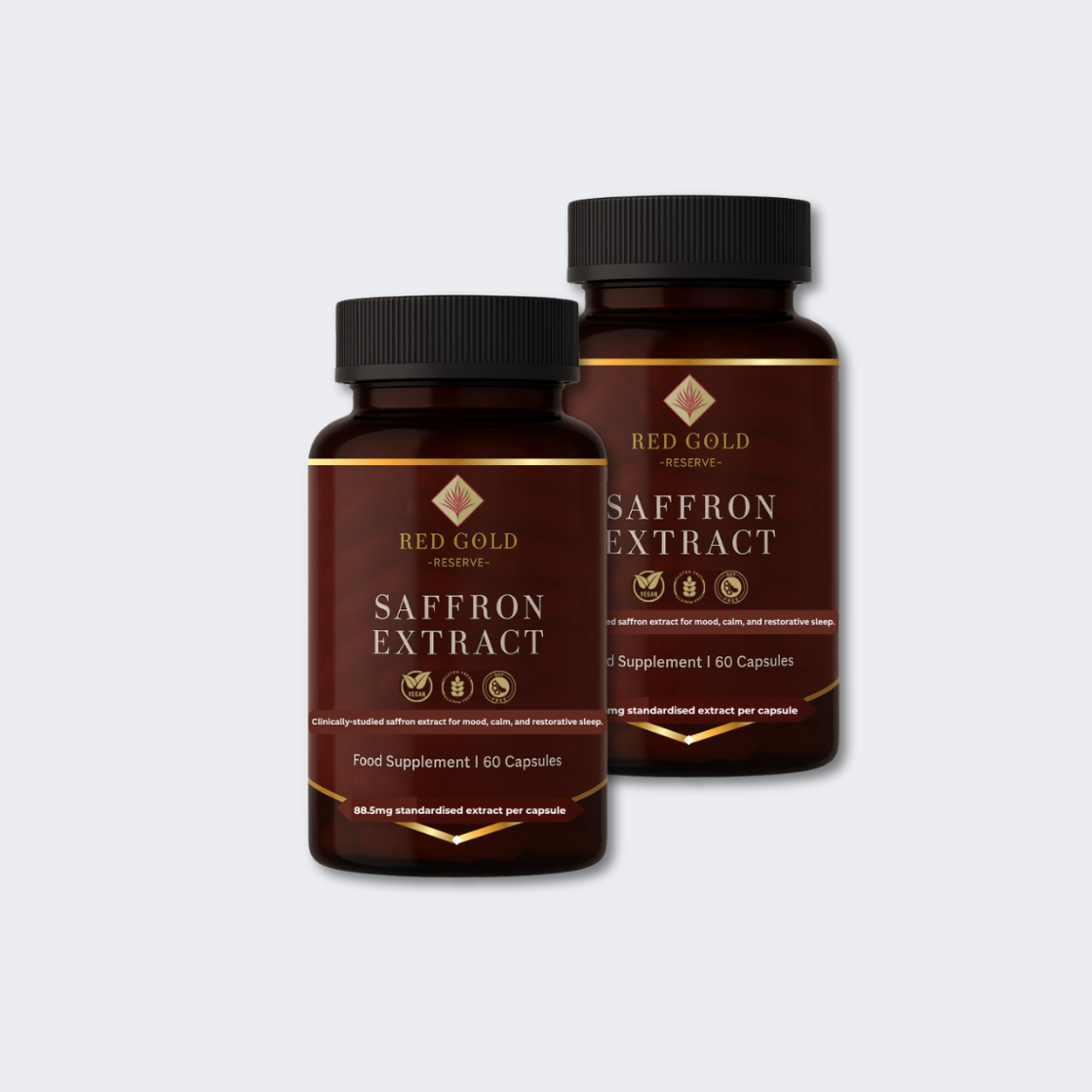 RedGold88™ Spanish Saffron Extract (88.5 mg) — Premium Supplement for Mood, Energy & Focus