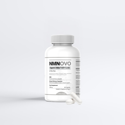 NMNOVO | NAD+ Booster by Ebora Store | Delayed-Release | 60 Capsules (2-Month Supply) | Clinically Researched NAD⁺ Support • Third-Party Tested • Pure Formula
