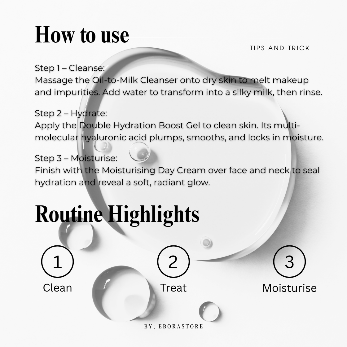 Eterna8 Hydration Ritual Trio | Three steps to infinite natural hydration and timeless glow